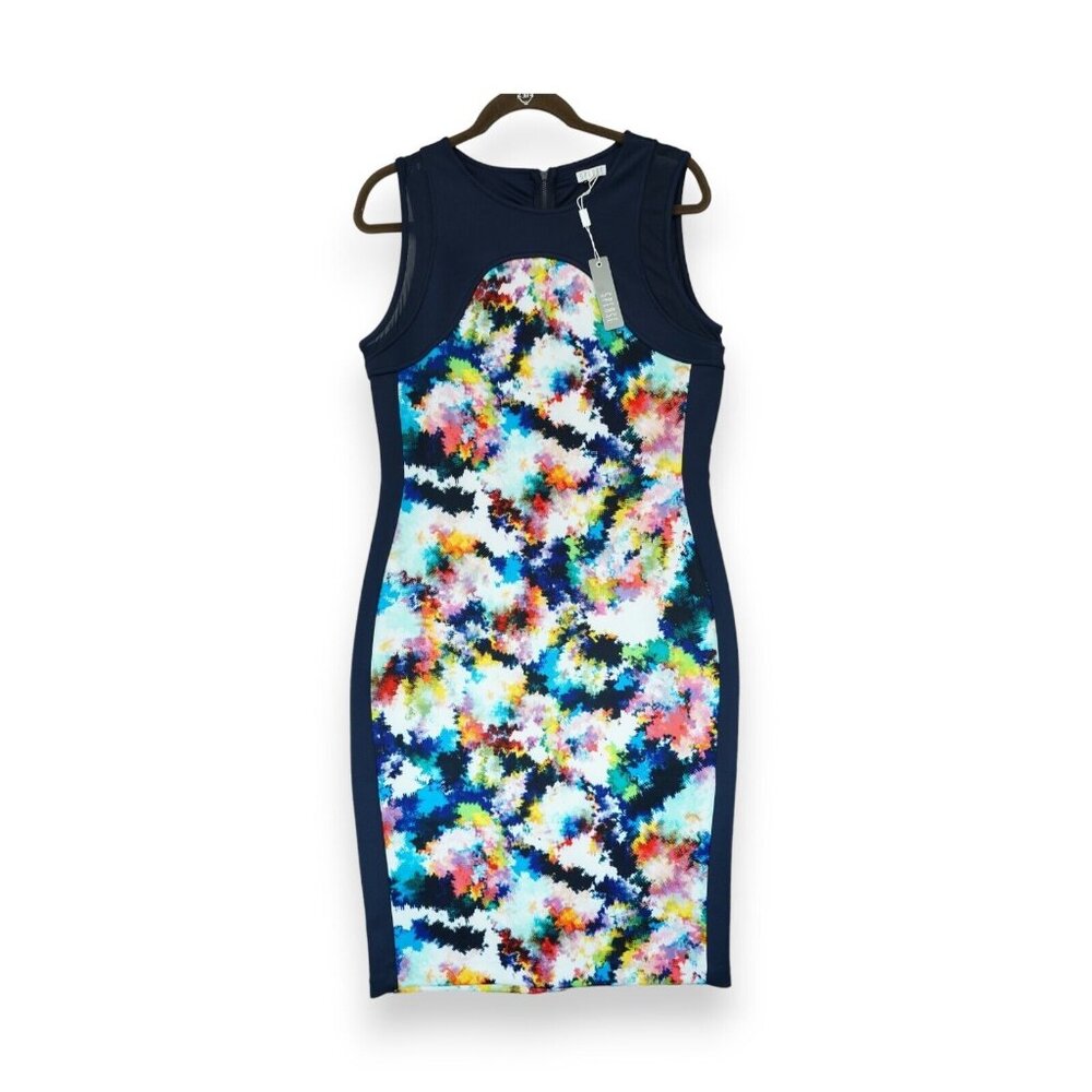 NWT SPENSE Womens Size 12 Sleeveless Colorful Tank Sheath Career Dress
